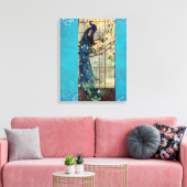 Glass Peacock Leinwanddruck (Insitu (Wohnzimmer))
