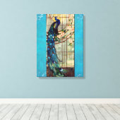 Glass Peacock Leinwanddruck (Insitu (Holzboden))