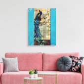 Glass Peacock Leinwanddruck (Insitu (Wohnzimmer))