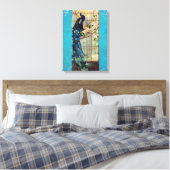 Glass Peacock Leinwanddruck (Insitu (Schlafzimmer))