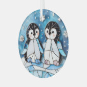 Glass Penguins Ornament Aus Glas (Vorderseite links)