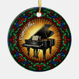 Glass Piano Individuelle Name Weihnachten Keramik Ornament