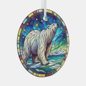 Glass Polar Bear Ornament Aus Glas (Vorderseite Rechts)