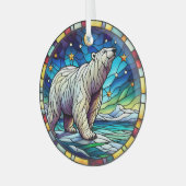 Glass Polar Bear Ornament Aus Glas (Vorderseite links)