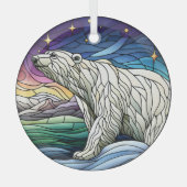 Glass Polar Bear Ornament Aus Glas (Vorderseite)
