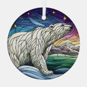 Glass Polar Bear Ornament Aus Glas (Rückseite)