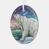 Glass Polar Bear Ornament Aus Glas (Vorderseite links)