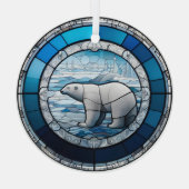 Glass Polar Bear Ornament Aus Glas (Rückseite)