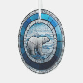 Glass Polar Bear Ornament Aus Glas (Vorderseite links)