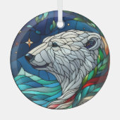 Glass Polar Bear Ornament Aus Glas (Vorderseite)