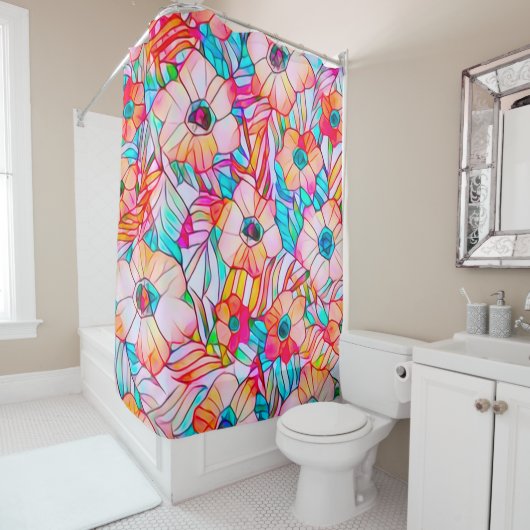 Glass Poppies Duschvorhang (Beispiel)