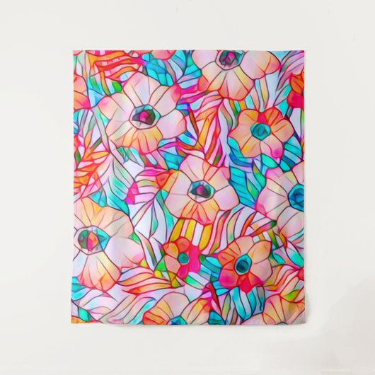 Glass Poppies Wandteppich (Vorderseite)