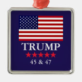 GLASS PRESIDENT DONALD TRUMP CHRISTMAS ORNAMENT (Vorne)