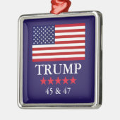 GLASS PRESIDENT DONALD TRUMP CHRISTMAS ORNAMENT (Links)