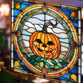 Glass Pumpkin farbenfrohe Mosaiksteine Fensteraufkleber