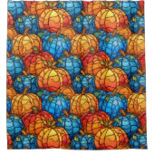 Glass Pumpkin Field Duschvorhang (Vorderseite)