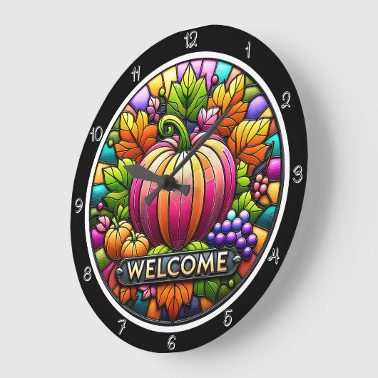 Glass Pumpkin Große Wanduhr (Winkel)