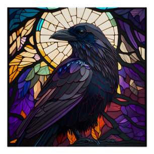Glass Raven, Hexe vertraut, groß Poster