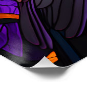 Glass Raven, Hexe vertraut, groß Poster (Ecke)