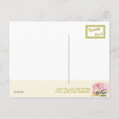 Glass Rose Elegante Happy Birthday Postcard Postkarte (Rückseite)