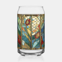 Glass Rote Hauptopftiere bei Sonnenaufgang