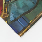 Glass Rote Hauptopftiere bei Sonnenaufgang Fleecedecke (Ecke)