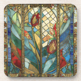 Glass Rote Hauptopftiere bei Sonnenaufgang Getränkeuntersetzer