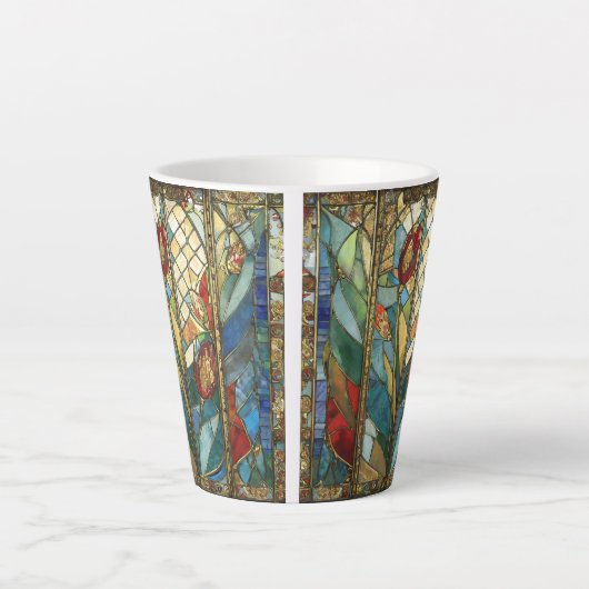 Glass Rote Hauptopftiere bei Sonnenaufgang Milchtasse (Vorderseite)