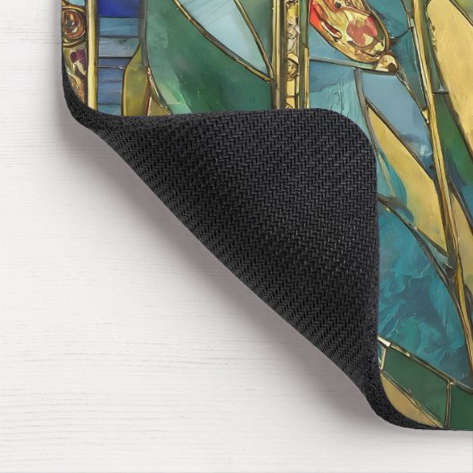 Glass Rote Hauptopftiere bei Sonnenaufgang Mousepad (Ecke)