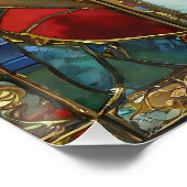 Glass Rote Hauptopftiere bei Sonnenaufgang Poster (Ecke)