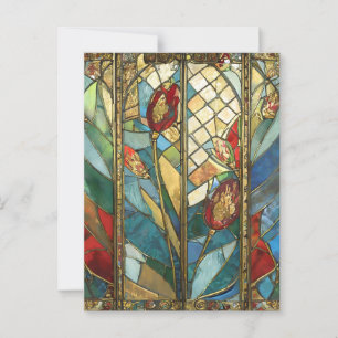 Glass Rote Hauptopftiere bei Sonnenaufgang Postkarte