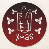 Glass Runder Pappuntersetzer (Vorderseite)