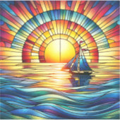 Glass Sailboat Aufkleber (Vorderseite)