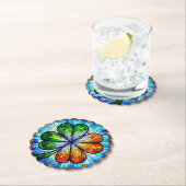 Glass Saint Patrick's Day Irish Clover Untersetzer (Vor Ort)