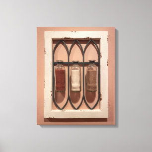 Glass Sand Bottles Wall Art Leinwanddruck