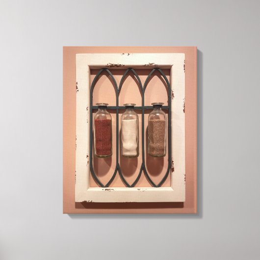Glass Sand Bottles Wall Art Leinwanddruck (Vorderseite)