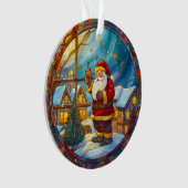 Glass Santa Claus Weihnachts-Ornament Ornament (Vorderseite)