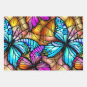 Glass-Schmetterlinge Geschenkpapier Set (Vorderseite 2)