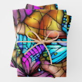 Glass-Schmetterlinge Geschenkpapier Set (Beispiel)