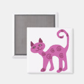 Glass sieht kitschiger Katzenmagnet Magnet (Vorderseite/Rückseite)