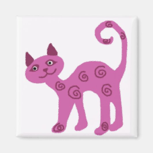 Glass sieht kitschiger Katzenmagnet Magnet (Vorne)