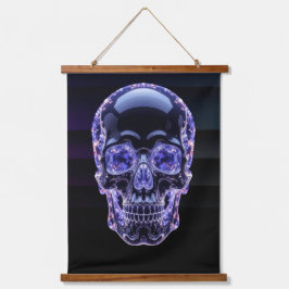Glass Skull Wandteppich Mit Holzrahmen