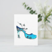 Glass Slipper Postkarte (Stehend Vorderseite)