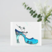 Glass Slipper Postkarte (Stehend Vorderseite)