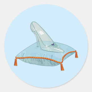 Glass Slipper Runder Aufkleber