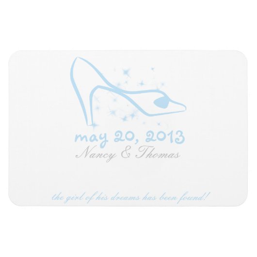 Glass Slipper Save the Date Magnet (Horizontal)