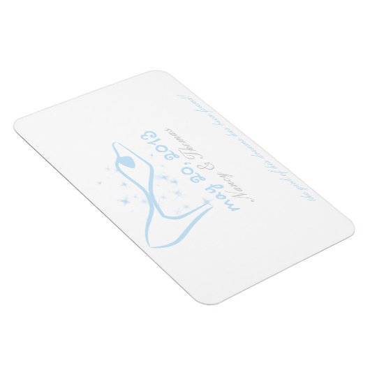 Glass Slipper Save the Date Magnet (Rechte Seite)