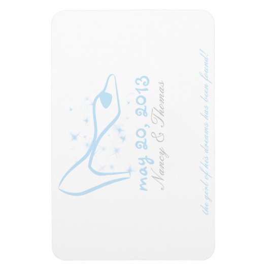 Glass Slipper Save the Date Magnet (Vertikal)