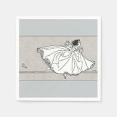 Glass Slipper Vintag Aschenputtel Napkins Serviette (Vorderseite)