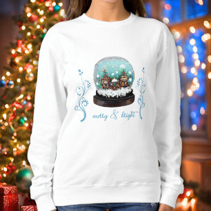 Glass Snowball Winter Village Bright Christmas Sweatshirt